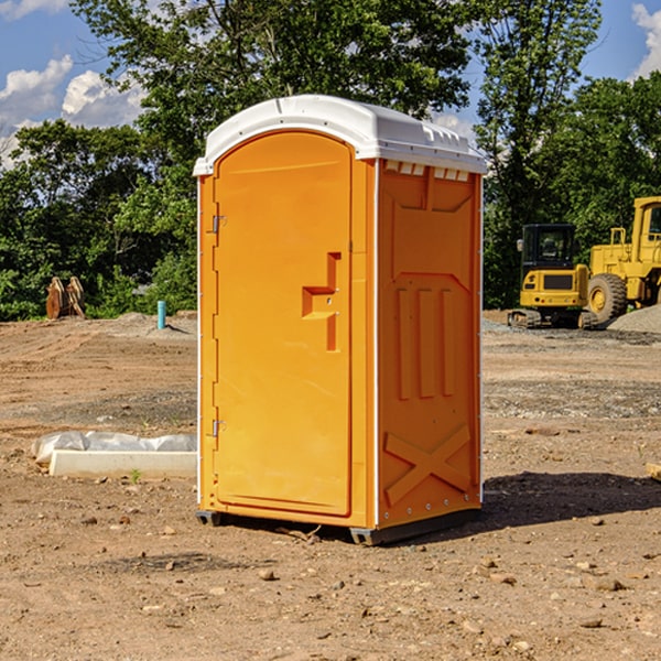 can i customize the exterior of the portable restrooms with my event logo or branding in Marion